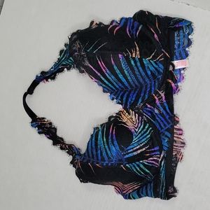 Victorias secret pink lightly lined lace halter Bralette